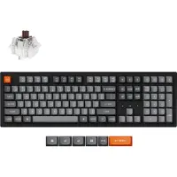 Keychron K10 Max QMK, Volle Größe (100%), Verkabelt & Kabellos, USB + RF Wireless + Bluetooth, Mechanischer Switch, RGB-LED, Schwarz