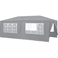 Casa.pro [] Pavillon 600x300x255cm Gartenzelt Partyzelt Gartenpavillon Bierzelt Festzelt Dunkelgrau