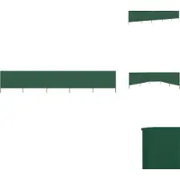 vidaXL 5-teiliges Windschutzgewebe 600 x 80 cm Grün - Sonnenschirme & Sonnenschutze