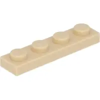 LEGO 1x4 Platte 3710 - 50 Stück Beige