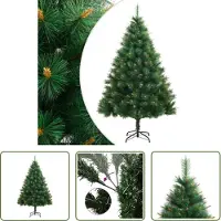 The Living Store Künstlicher Weihnachtsbaum Klappbar mit Ständer 180 cm