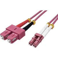 Value LWL-Kabel 50/125µm OM4, LC/SC, LSOH, violett, 3 m