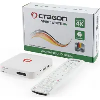 Octagon SPIRIT White Edition 4K UHD Android 11 IP-Receiver (HDR10+, Widevine L1, Dual-WiFi, LAN, Bluetooth)