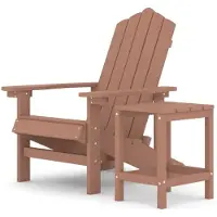 Syfax Adirondack-Gartenstuhl mit Tisch HDPE Braun