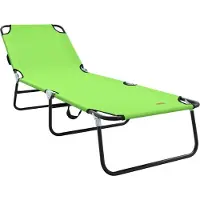 Syfax Klappbare Sonnenliege Grün 188 x 57 x 86,5 cm Polyester
