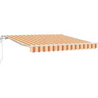 Syfax Elektrische ausziehbare Markise Gelb und Orange 350 x 250 cm
