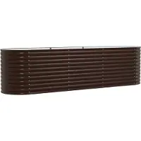Syfax Hochbeet Braun 320 x 80 x 81 cm Stahl