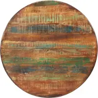 Syfax Esstisch Ø110x78 cm Altholz Massiv und Stahl