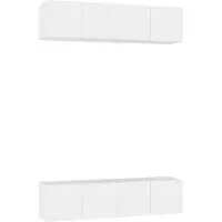 Syfax TV-Schränke 4 Stk. Weiß 60x30x30 cm Holzwerkstoff
