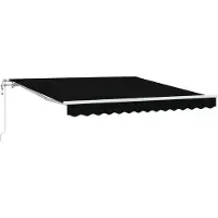 Syfax Elektrische ausziehbare Markise Schwarz 300 x 250 cm