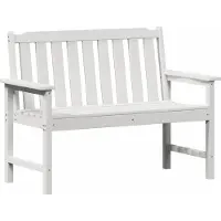 Syfax Gartenbank Weiß 120 x 59 x 88 cm HDPE