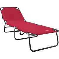 Syfax Klappbare Sonnenliege Rot 188 x 57 x 86,5 cm Polyester