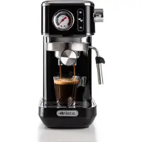Ariete 1381 Siebträger-Espressomaschine Slim Line schwarz mit Manometer