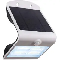 Eglo Solar-LED-Wandlampe Lamozzo, weiß, Höhe 21 cm, Sensor