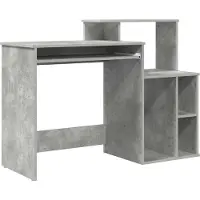 Syfax Schreibtisch Betongrau 120,5 x 44 x 88,5 cm Holzwerkstoff