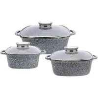 Klausberg 3er-Set Töpfe und Pfannen 2,5, 4,4, 6,5L (6-tlg.) KB-7534