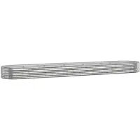 Syfax Hochbeet Verzinkter Stahl 507x100x36 cm Silbern
