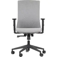 Stema Ergonomischer Bürodrehstuhl TONO, Nylongestell, verstellbare Armlehnen, Grau