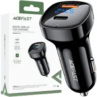 Acefast Autoladegerät 66W USB Typ C / USB, PPS, Power Delivery, Quick Charge 4.0, AFC, FCP schwarz (B4 schwarz)