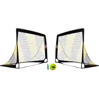 Powershot 2er Set POP UP Tore - 2,2mx1,5m - mit Ball und Pumpe inkl. - Ideal für Gartenspiel