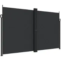 Syfax Seitenmarkise Ausziehbar Schwarz 200x1200 cm