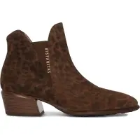 Hispanitas für Damen. PHI254383 Braune Verona Lederstiefeletten (38), 3 bis 5 cm, Keine, Lässig, Tierdruck