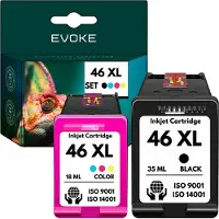 Evoke Patronen für HP 46 CZ637AE CZ638AE ️️ DeskJet 2529 4729 2020HC 2520HC F6T40AE ️