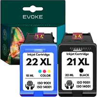 Evoke Patronen für HP 21 22 XL ️️ 1410 1415 D1560 F4180 F2180 F2280 1415 1410 ️