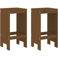 Syfax Barhocker 2 Stk. Honigbraun 40x36x75 cm Massivholz Kiefer