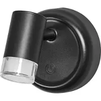 Osram Nightlux LED-Leuchte Cylinder schwarz, 3000 K, mit Akku und Touch-DIM, magnetisch, ideal für Regalbeleuchtung oder als Nachtlicht verwendbar