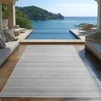 Carpetsale24 Outdoor Teppich Wetterfest & UV-beständig, ideal für Küche, Balkon, Terrasse, Garten, Wohnzimmer, Grösse: 80x150 cm