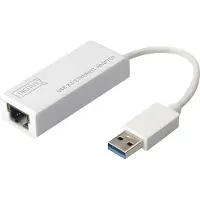 Digitus Gigabit Ethernet USB-3.0-Adapter, Weiß, China, 122 mm, 28 mm, 148 mm, 83 g