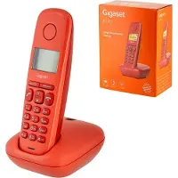 Gigaset A170, DECT-Telefon, Kabelloses Mobilteil, 50 Eintragungen, Rot