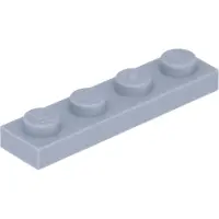 LEGO 1x4 Platte 3710 - 250 Stück Helles Bläuliches Grau