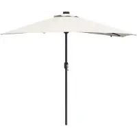 Syfax Garten-Sonnenschirm Sand 294 x 150 x 223 cm Polyester und Stahl