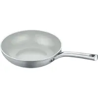 Berndes Veggie-Wok 28 cm, Aluminium, recycelt, grau - b.free