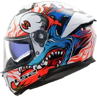 LS2 Helmets LS2 FF808 Stream II Inferno Helm, weiß/rot/blau, S (55/56)
