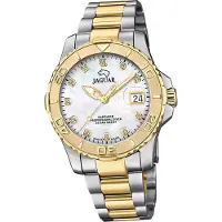 Jaguar Herren Uhr Analog Elegant Edelstahl Armbanduhr Pro Diver silber gold D2UJ970/4