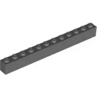 LEGO 10 Stück 6112 Stein Brick 1x12 Part Basic Steine 10 Dunkles Bläuliches Grau