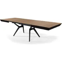AEA Küchentisch Esszimmertisch Ausziehbarer Design Luxus Holz Braun Tisch