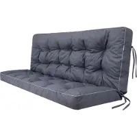 Stanis³aw Jurga Pillowprim "Pola" Sitzpolster für Hollywoodschaukel – 180x110cm – wetterfest & bequem, navy blau