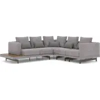AEA Luxus Garnitur Textil Polstersofa L-Form Möbel Wohnzimmer Couchtisch