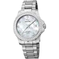 Jaguar Edelstahl Damen Uhr J892/1 Analog Fashion Armbanduhr silber D2UJ892/1