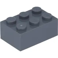 LEGO 2x3 Stein 3002 - 50 Stück Dunkles bläuliches Grau
