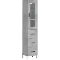 Syfax Highboard Betongrau 34,5x34x180 cm Holzwerkstoff
