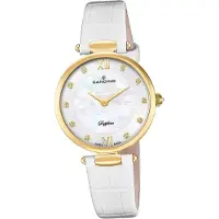 Candino Damen Uhr Analog Elegant Leder Armbanduhr Elegance weiß D2UC4670/3