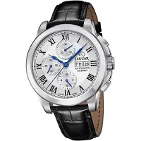Jaguar Herren Uhr Chronograph Leder Armbanduhr Le Chronographe schwarz D2UJ975/2