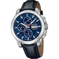 Jaguar Herren Uhr Chronograph Leder Armbanduhr Le Chronographe blau D2UJ975/6