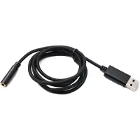 System-S Audio USB Kabel 100 cm 3,5mm Klinke Buchse zu 2.0 Typ A Stecker AUX geflochten Schwarz