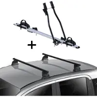 VDP Fahrradträger SAGITTAR + Dachträger EVO Stahl kompatibel mit für Citroen C3 II 5 Türer 2009-2016